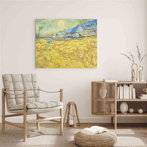 Reproduction Painting Wheat Field Behind Saint Paul Hospital With A