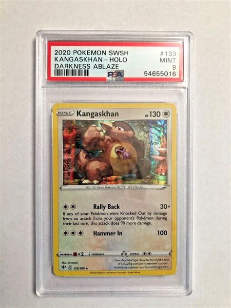 Pokemon Darkness Ablaze Kangaskhan Holo Psa Ebay