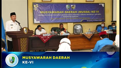 WABUP ABDULLAH HIDAYAT BUKA MUSDA VI CARETAKER DPD KNPI SAMPANG YouTube