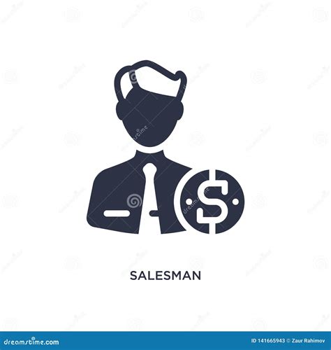 Salesman Icon On White Background Simple Element Illustration From