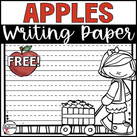 Free Apple Writing Paper Literacy Stations Worksheets Library