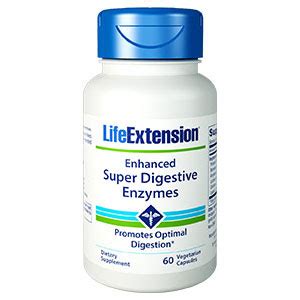 Enhanced Super Digestive Enzymes, 60 Vegetarian Capsules, Life ...