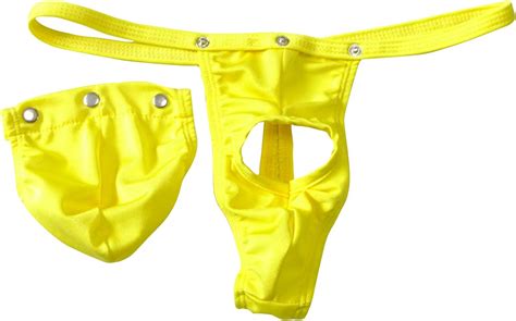 Himealavo Man G Strings Thongs Gay Underwear Sexy Jockstraps Yellow At Amazon Mens Clothing Store