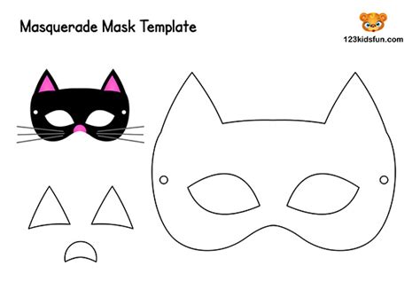 Free Printable Masquerade Masks Template | 123 Kids Fun Apps