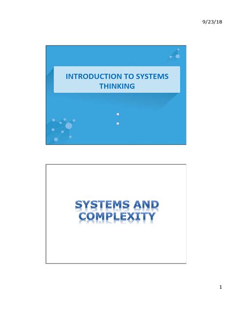 Intro To Systems Thinking Pt1 - v2-4D2L | PDF | Profit (Economics) | Complexity