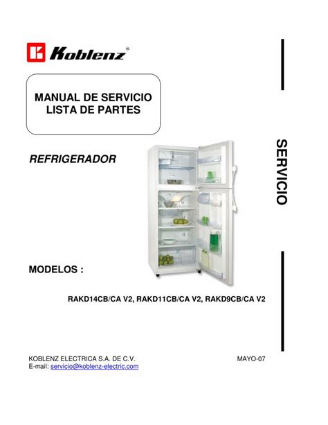 Pdf Refrigerador Rakd Manual Servicio Dokumen Tips