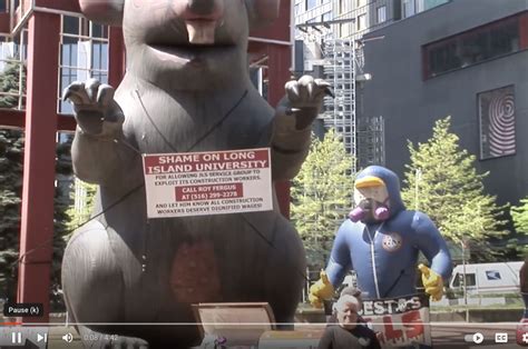 Local Protests Outside Liu In Brooklyn Laborers Local