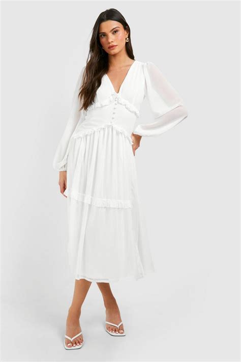 Ruffle Smock Dress Boohoo Uk