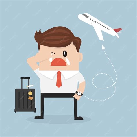 Premium Vector | Businessman plane missing the airplane