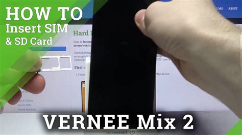 How To Insert Sim And Sd Card In Vernee Mix Nano Sim Micro Sd