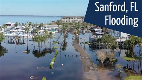 Downtown Sanford Florida St Johns River Flooding Oct 2022 Drone Footage Youtube