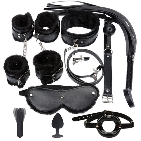 10pcs 7pcs Fetish Bondage Play Kit BDSM Sex Bondage Restraints