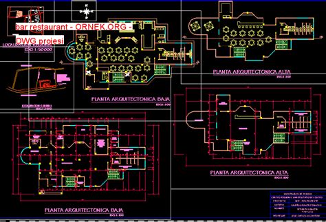 Bar Restaurant Dwg Projesi Autocad Projeler Hot Sex Picture