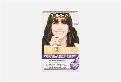 L'Oreal Paris Краска-уход для волос excellence cool creme 4.11 ...