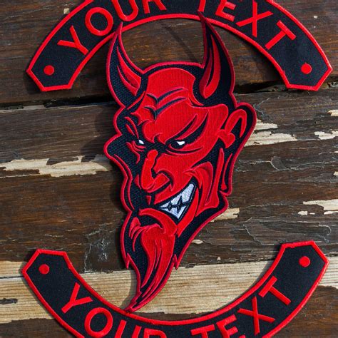 Red Devil Patch Iron On Embroidered Patch Etsy