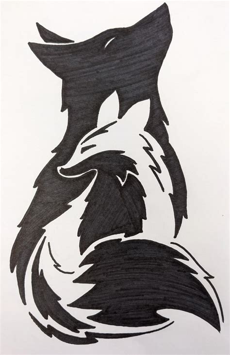 Wolf And Cub Cool Pencil Drawings Silhouette Drawing Art Drawings