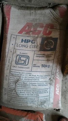 Acc Cement Hpc Packaging Size Kg At Rs Bag In Muzaffarpur Id