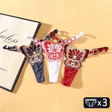 Kit Calcinha Tanga Fio Borboleta Lingerie Sexy Regulagem Langerie Shopee Brasil