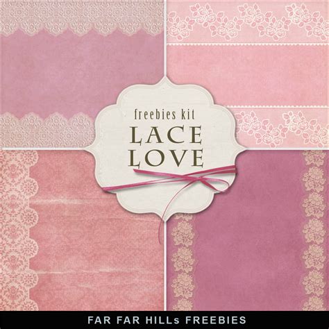 New Freebies Kit Of Background Lace Love Far Far Hill Free Database