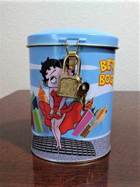 Vintage King Feature 2000 Betty Boop Tin Bank With Look And Etsy