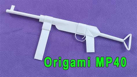 Origami Armas Como Hacer Uma Arma Mp40 De Papel Do Free Fire YouTube