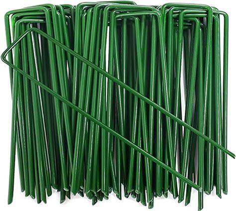 Amazon Inch Garden Stakes Galvanized Landscape Staples U Type