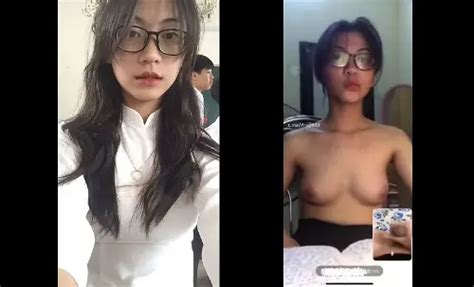 Em kính cận chat sex cởi áo khoe vú để anh quay tay ClipHotVN