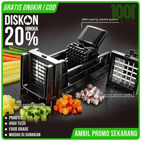 Jual READY DICER ALAT PEMOTONG KENTANG BUAH SAYUR DADU SLICER