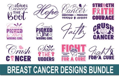 Breast Cancer Quotes Designs Bundle Graphic By Mn Designer · Creative Fabrica