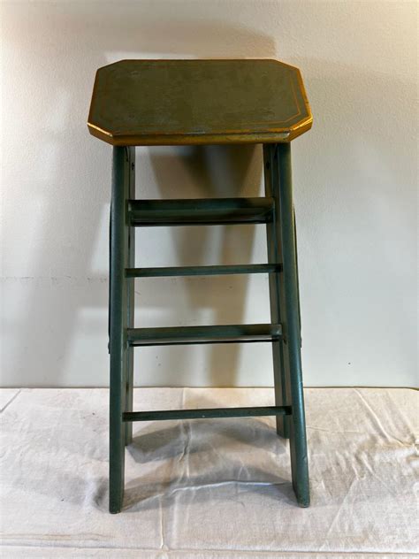 Toll Painted Green Step Stool