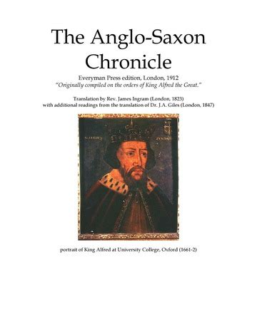 Anglo-saxon Chronicles : Free Download, Borrow, and Streaming : Internet Archive