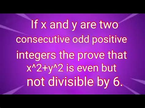 Prove That If X And Y Are Both Odd Positive Integers Then X Y Is