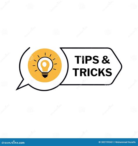 Tips and Tricks with a Lightbulb Badge. Modern Vector Illustration