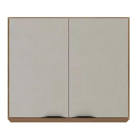 Armário Aéreo Firenze 2 Portas 80cm Demóbile Amêndola Nude Prime MadeiraMadeira