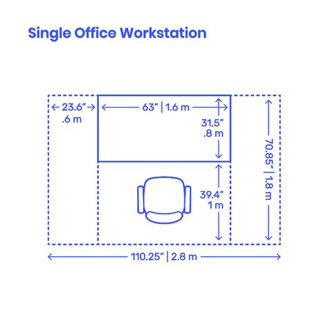 Office Single Workstation Dimensions And Drawings Dimensionsguide