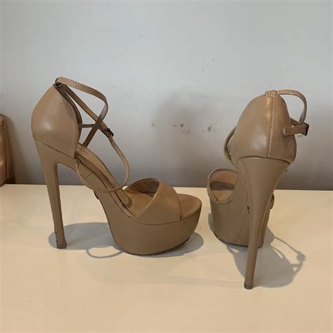 Kurt Geiger Nude Nanette Platform Heels Cross Over Depop