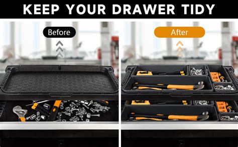 60 Pcs Upgraded Flyvole Tool Box Organizer Tray Toolbox Desk Drawer Organizer