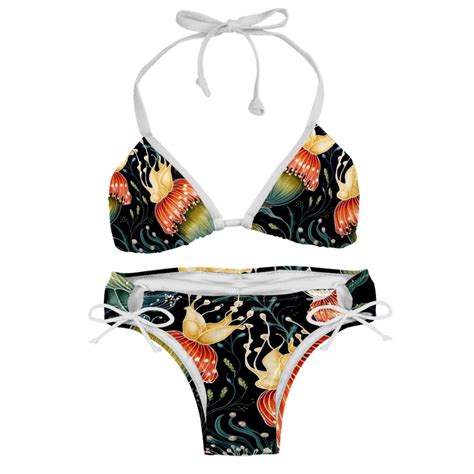 Sea Slug Detachable Sponge Adjustable Strap Bikini Set Two Pack Swimsuits For All Occasions