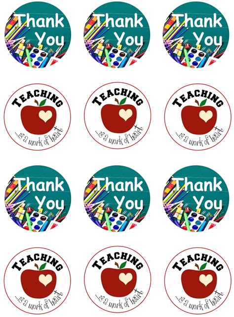 Teacher Appreciation Cupcake Toppers Shore Cake Supply Teacher