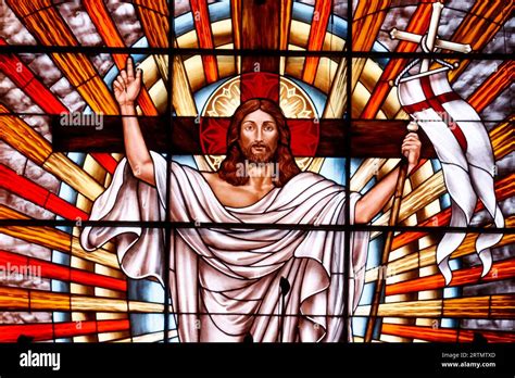 Catholic Church Stained Glass Window The Resurrection Jesus Christ