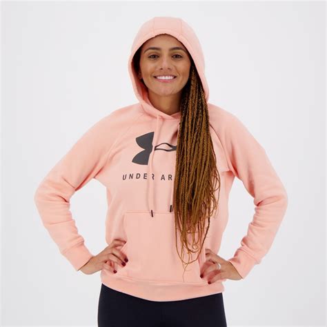 Moletom Under Armour Feminino - Moletom Under Armour Sportstyle Feminino Salmão - FutFanatics