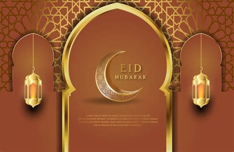 Premium Vector Eid Mubarak Greeting Template