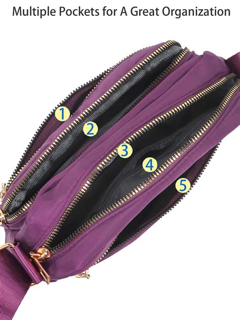 Gustave Nylon Crossbody Bag For Women Multi Pockets Shoulder Handbag