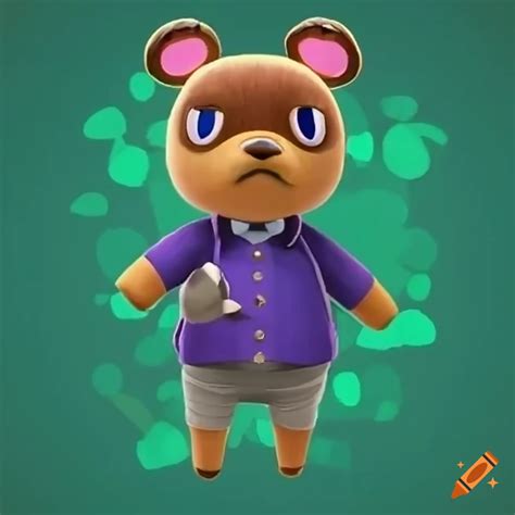 Tom Nook Holding Bags In A Funny Pose On Craiyon