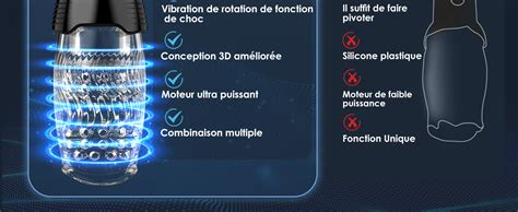 Masturbateurs Masculins Sex Toys Masturbâteur Homme Mains Libres 10X5 Mode de Vibration