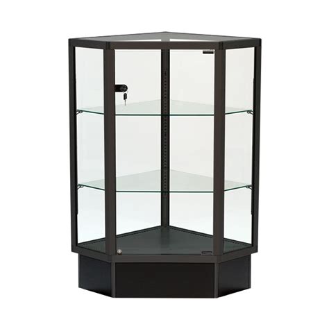 Extra Vision Front Opening Corner Case 20 X 20 X 38 Inches Black