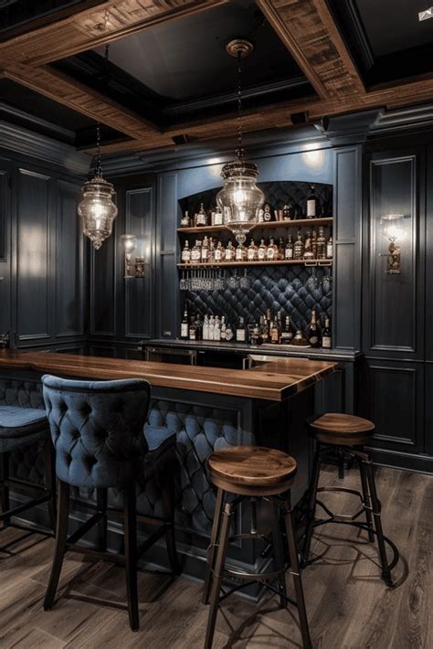 Moody Man Cave With A Vintage Bar Bar Lounge Room Home Bar Rooms