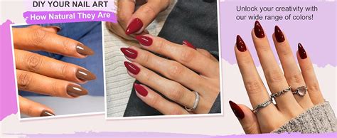 Amazon KQueenest Hot Pink Press On Nails Short Almond 30 Pcs