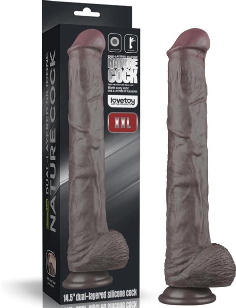 Amazon Inch Huge Black Dual Density Silicone Dildo BBC Big Long Realistic Monster