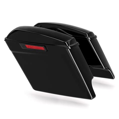 Tcmt Vivid Black 5 Extended Stretched Hard Saddlebags Fit For Harley